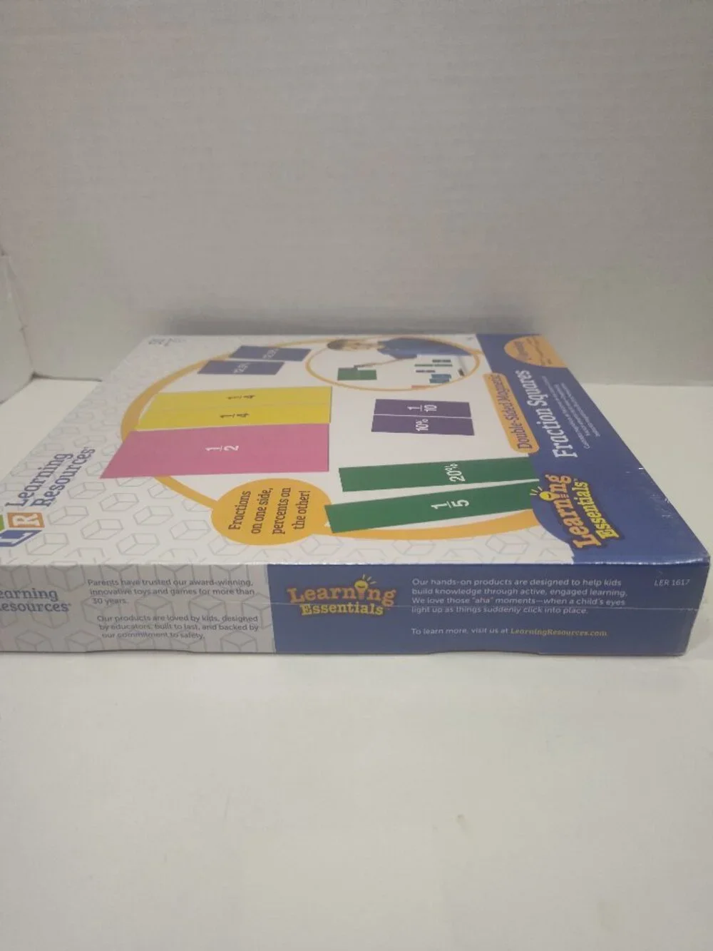 Learning Resources Double-Sided Magnetic Fraction Squares LER1617 51 Pc Sealed